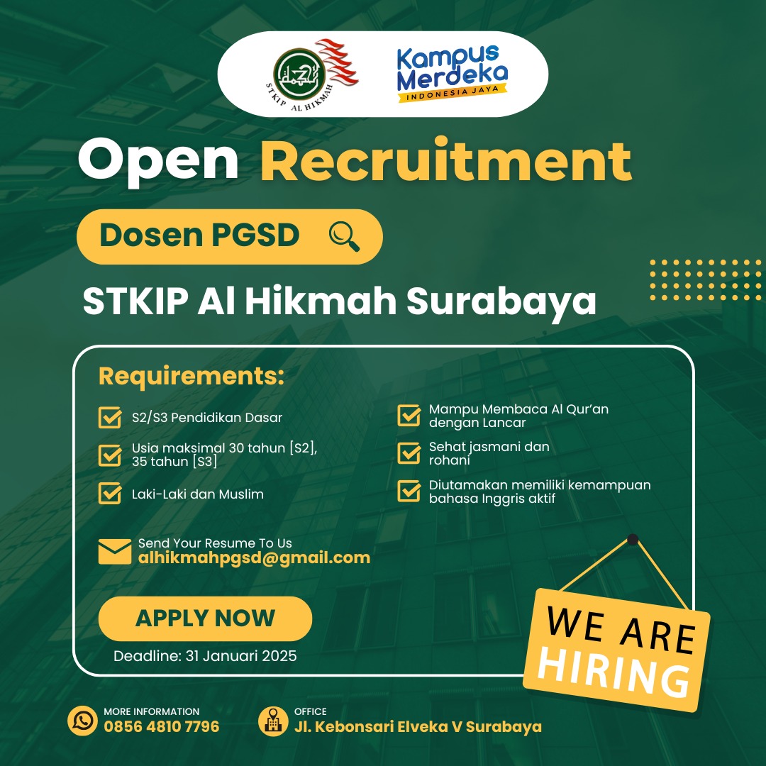 LOWONGAN DOSEN STKIP AL HIKMAH